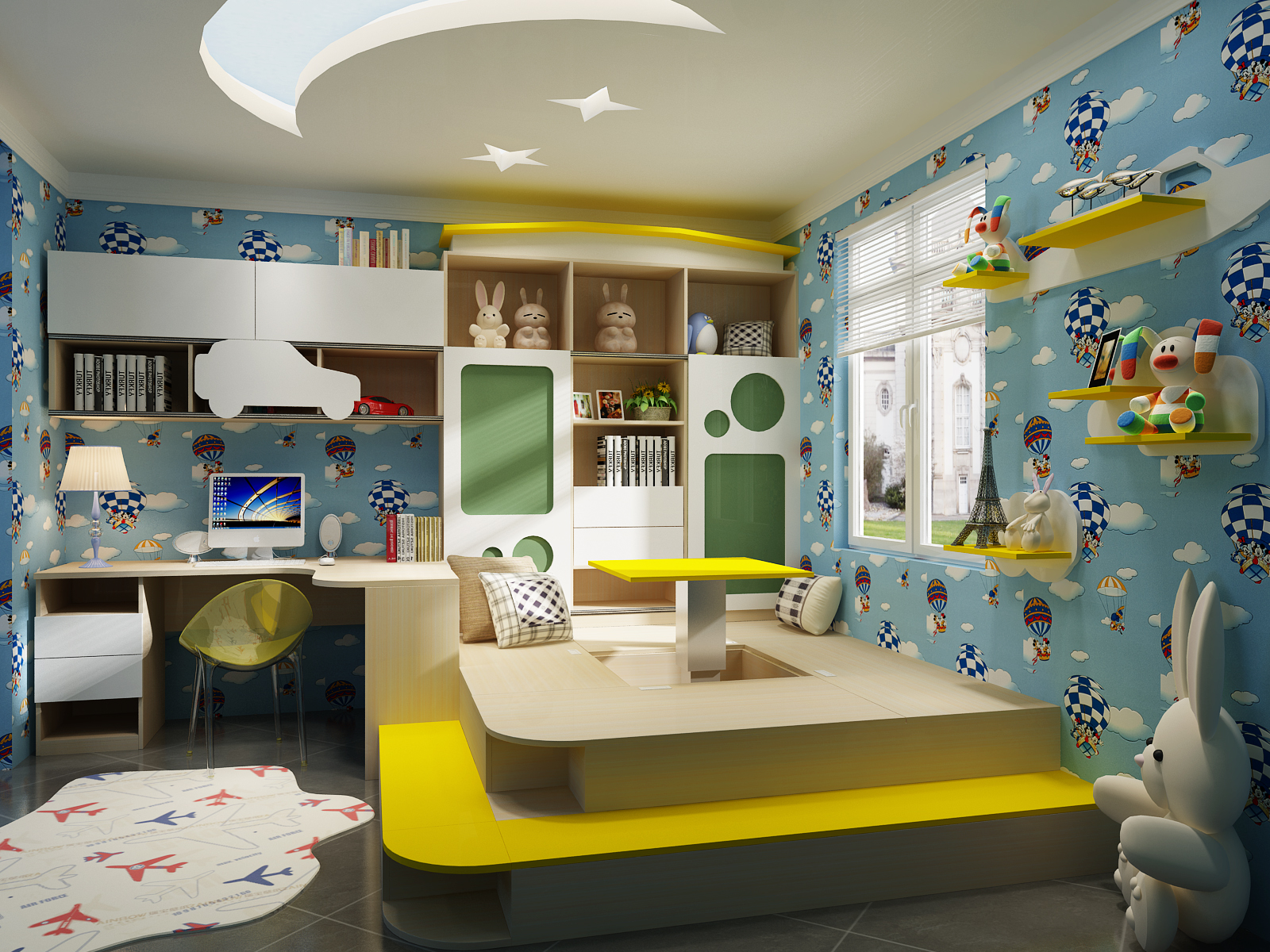 8㎡小空间榻榻米儿童房设计效果图_维意定制家具商城